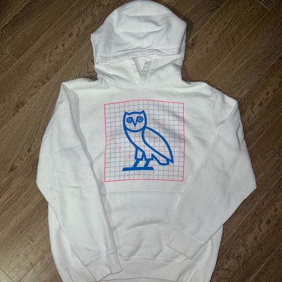OVO Other - White limited edition blueprint OVO hoodie, worn once in great condition!